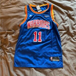 Nike Blue Warriors Jersey with Red and Yellow Trim